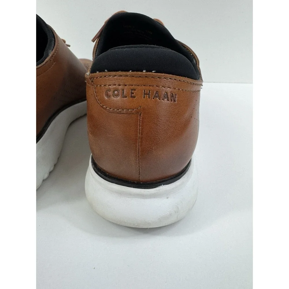 Cole Haan Perforated Leather Casual Sneakers Brown Men's Size 12M C27879